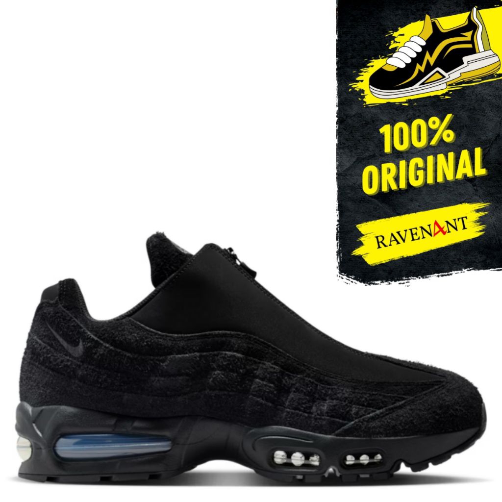 NIKE Air Max 95 Big Bubble Zip Black ORIGINAL - Sepatu Sneakers Pria/Wanita