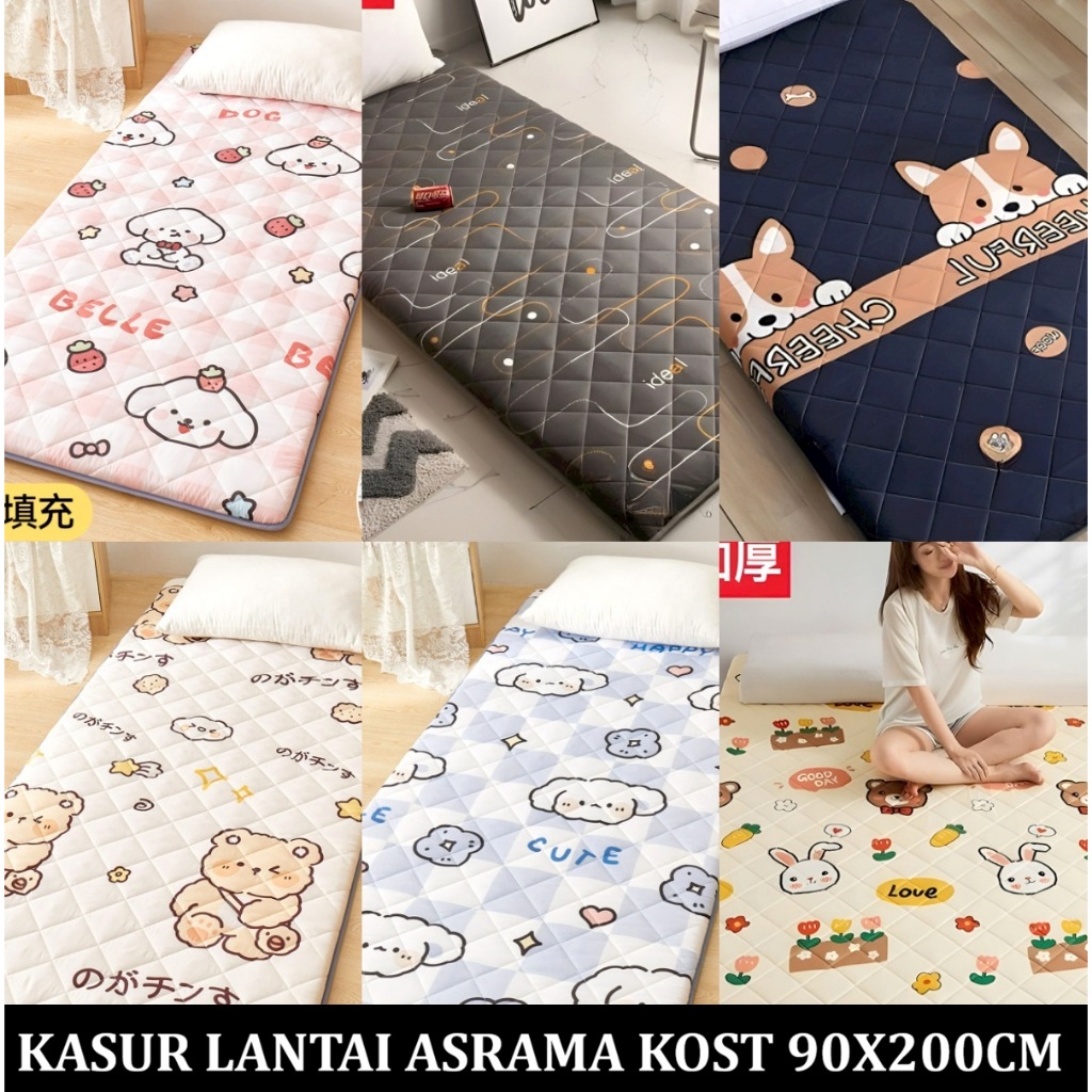Kasur Tilam Lantai single ukuran 90x200cm original import anti slip anti pudar untuk kamar kost asra