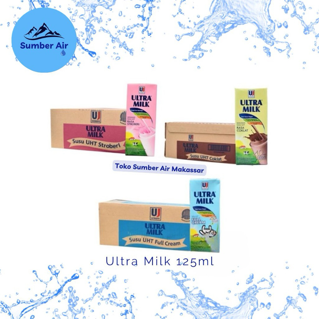 Ultra Milk Susu UHT 125ml (1 dus isi 40) | Susu Ultra Kecil
