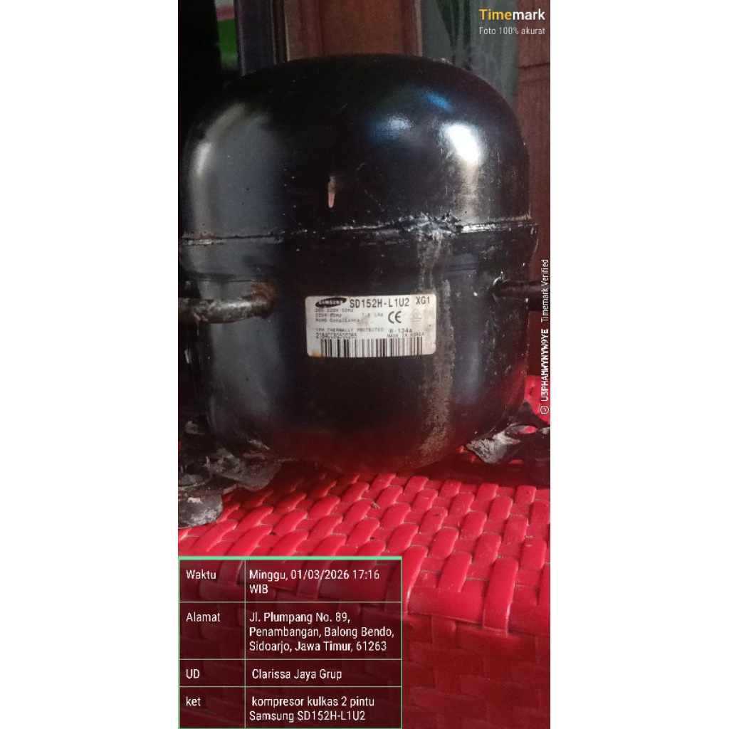 kompresor kulkas 2 pintu samsung SD152H-L1U2