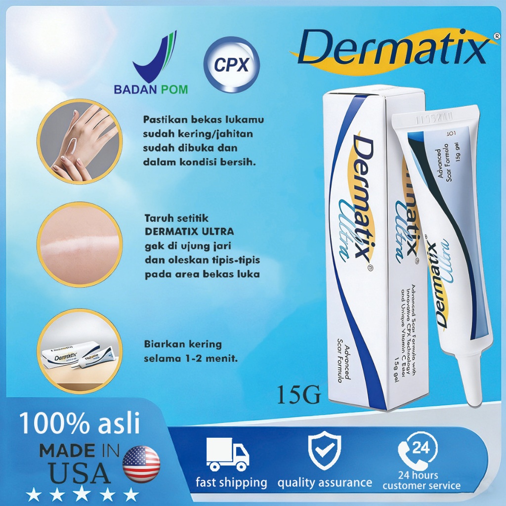 [100% Asli] Dermatix Ultra 15gr Cream Penghilang Bekas Luka, Bekas Jerawat