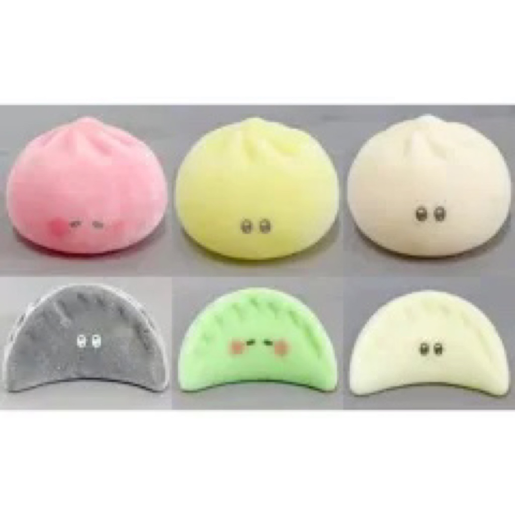 sofubi frozen food mascot yell gashapon mini figure squishy dumplings capsule toy yell