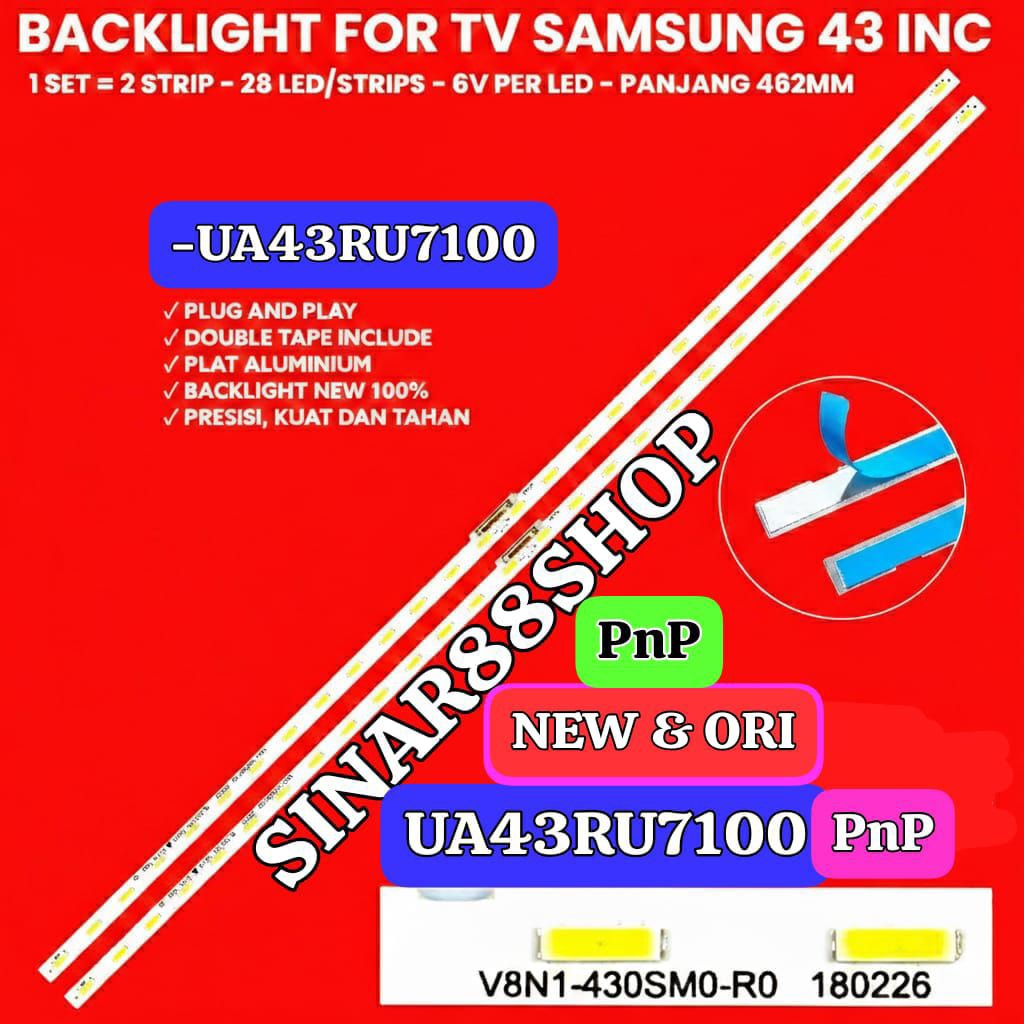 BACKLIGHT TV SAMSUNG 43" 43 INC UA43RU7100 INCH UA43RU7100K UA43RU7100AK 43inch 43inc BL BEKLIT LAMP