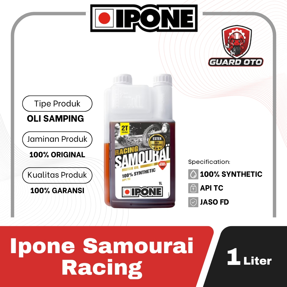 Oli Samping - IPONE Samourai Racing Ester 1L Synthetic - Oli motor 2 tak Oli Motor 2 Tak Racing 2Tak