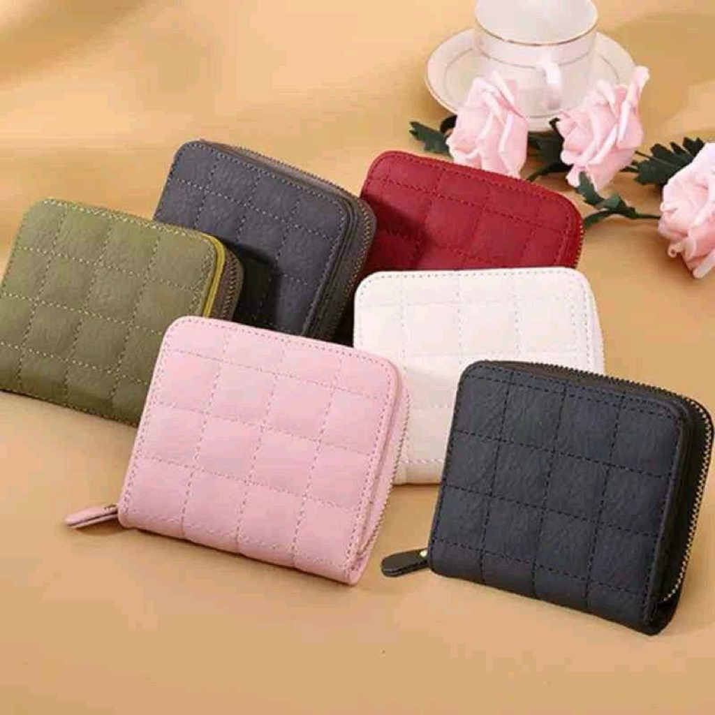 Dompet Kimi Resleting Dompet Cewek Simple Dompet Bordir Lipat Resleting