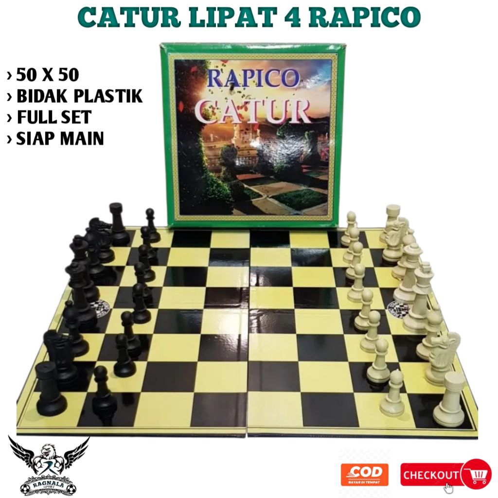 PAPAN CATUR LIPAT RAPICO - CATUR LIPAT EMPAT - CATUR STANDART INTERNASIONAL