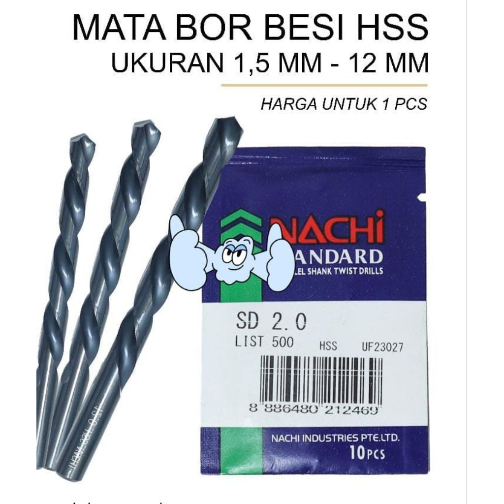 Mata bor NACHI mata bor besi nachi 2,5mm 3mm 3,5mm 4mm 4,5mm 5mm 6mm
