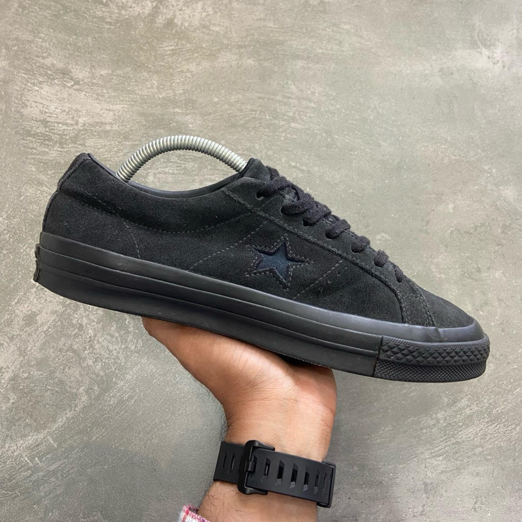 [Size 41.5] Rare Converse One Star OX Suede Low Triple Black 2018 (162950C) Second Original Kondisi 