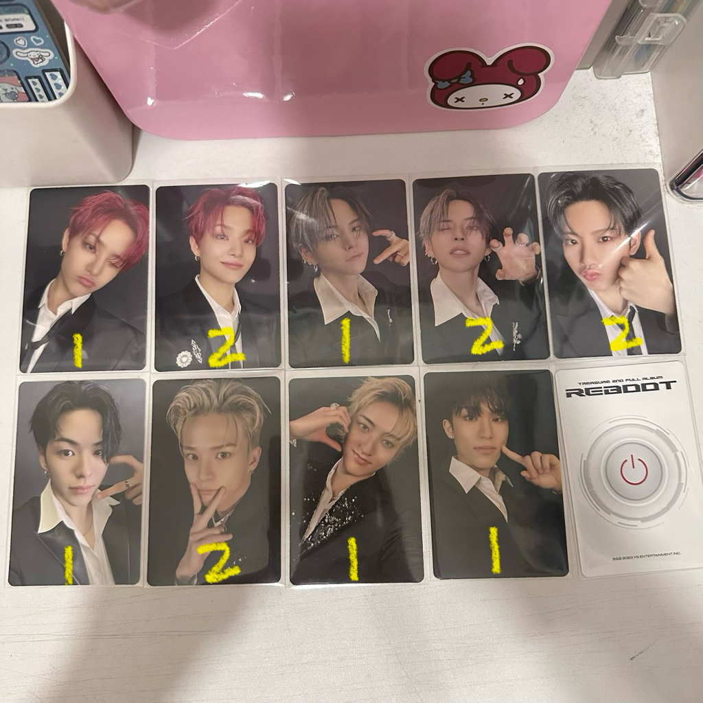OFFICIAL - Photocard Treasure Reboot Ver 3 White Jihoon yoshi junkyu jaehyuk asahi haruto jeongwoo