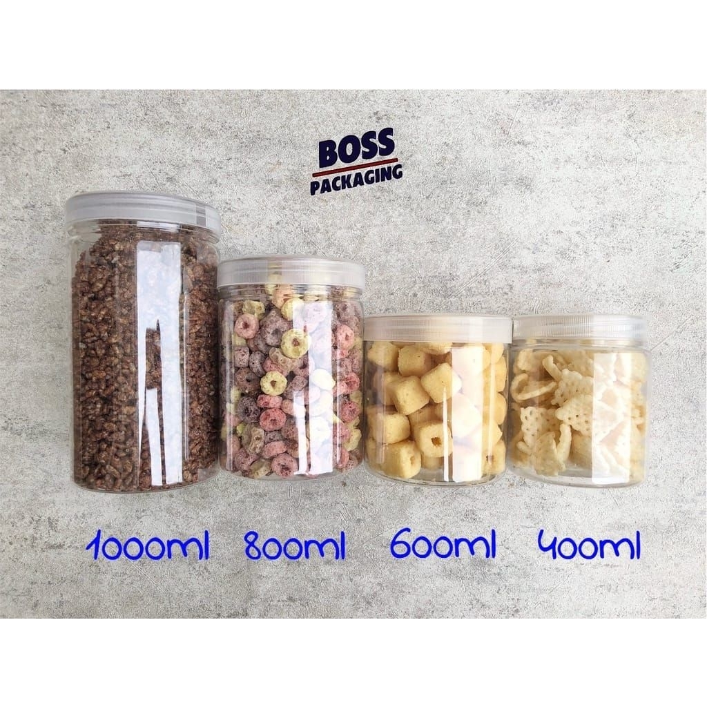 Toples Kue Kering Cookies Wadah Anti Pecah Silinder Bening Transparan | Lodong Wadah tempat snack kr