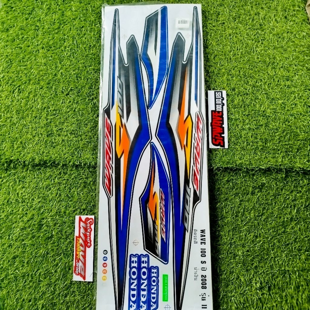Striping Wave100S Konsep Body Biru Kodak Paper By K-Photo Best Quality Original Thailand Untuk Motor