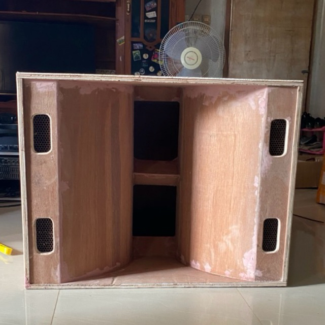 potongan box speaker model gajah 12 dan 15 inch bahan semi meranti 18 mili