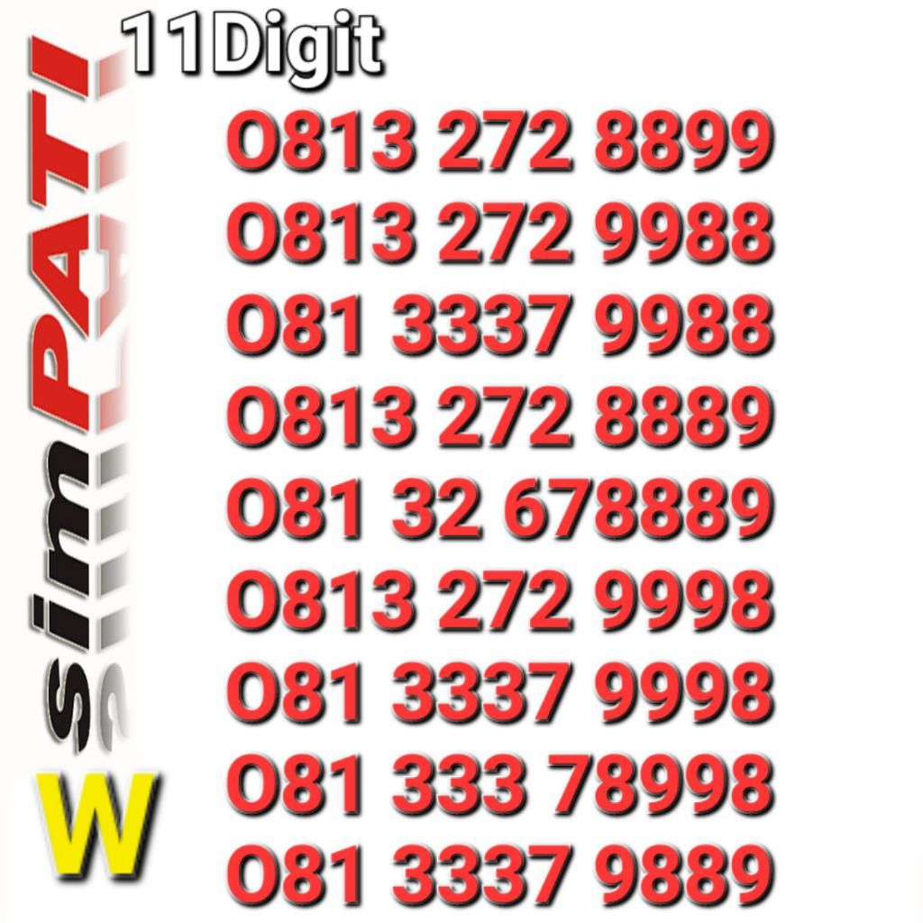 NOMOR SIMPATI 11DIGIT 5757 - 5858