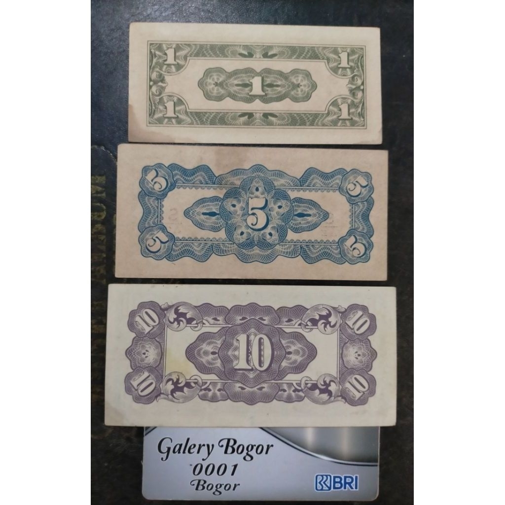 Uang masa penjajahan 1 sen 5 sen 10 sen DJR 1942-1945