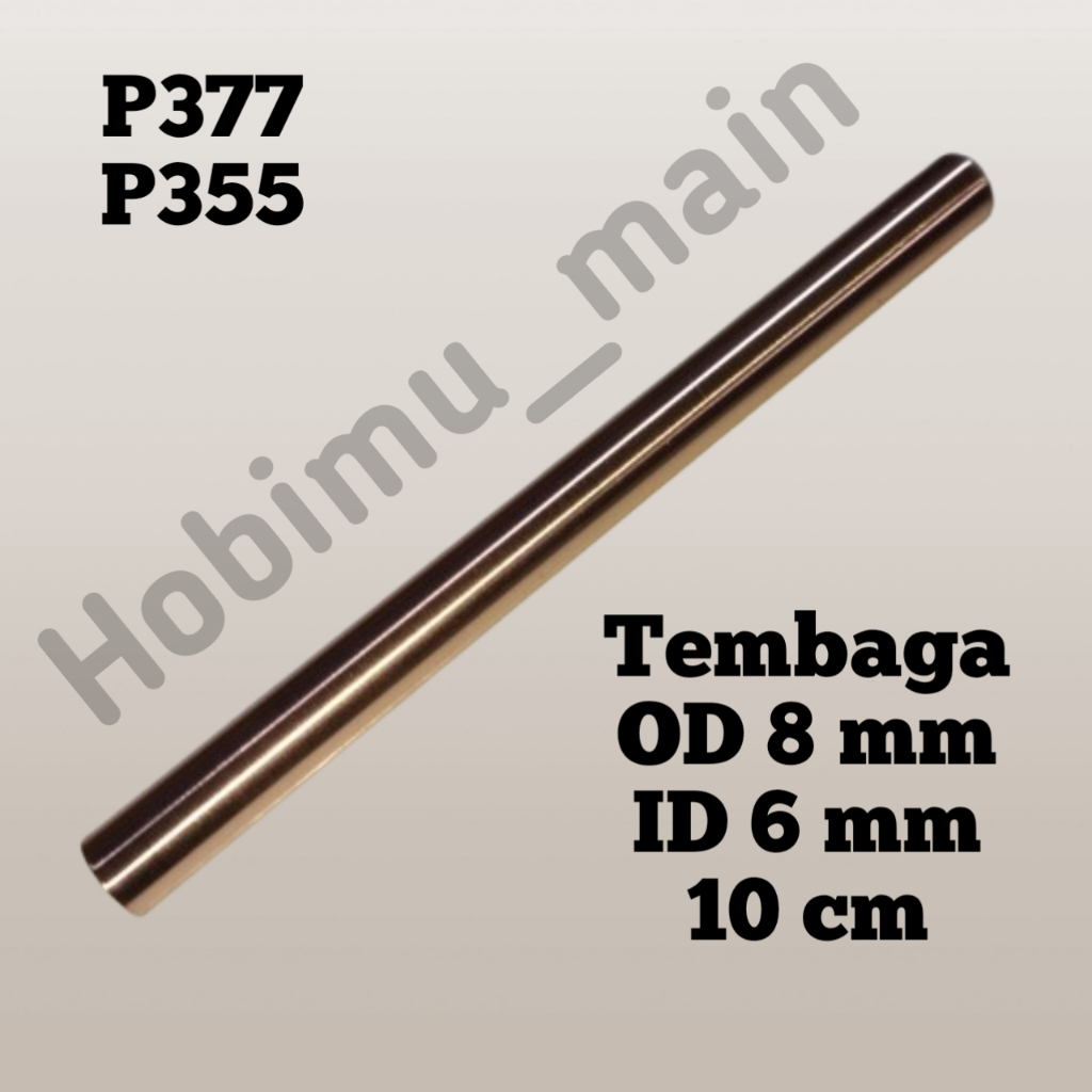Pipa tembaga OD 8mm ID 6mm 10cm DIY inbar