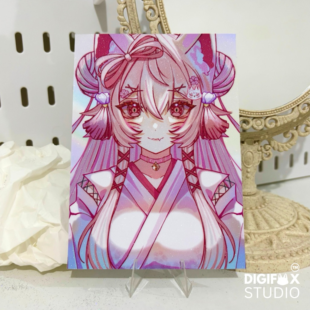 Custom Cetak Art Print Postcard Glitter Hologram Glossy Matte, Custom Art Print Postcard Laminasi Ho