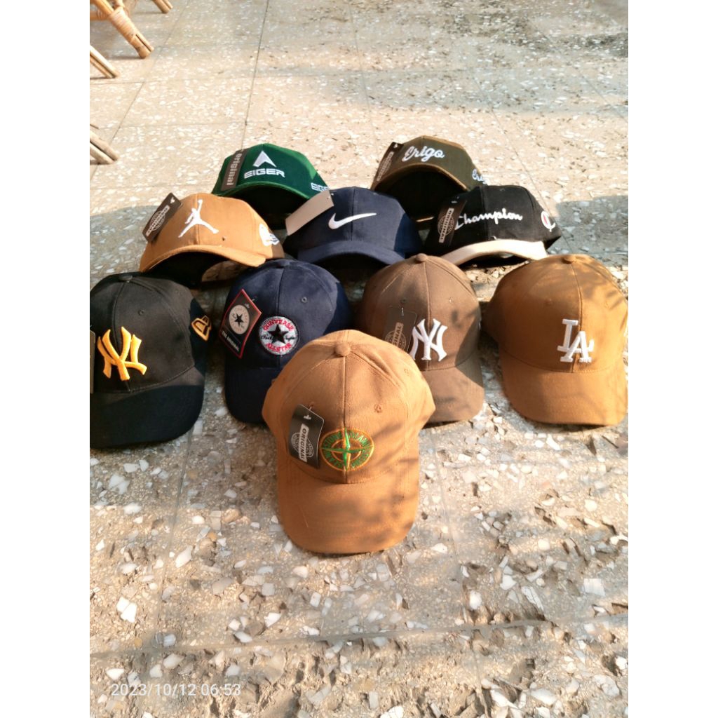 topi baseball bordir pria wanita/ topi baseball bordir gambar rendem / topi santai pria wanita