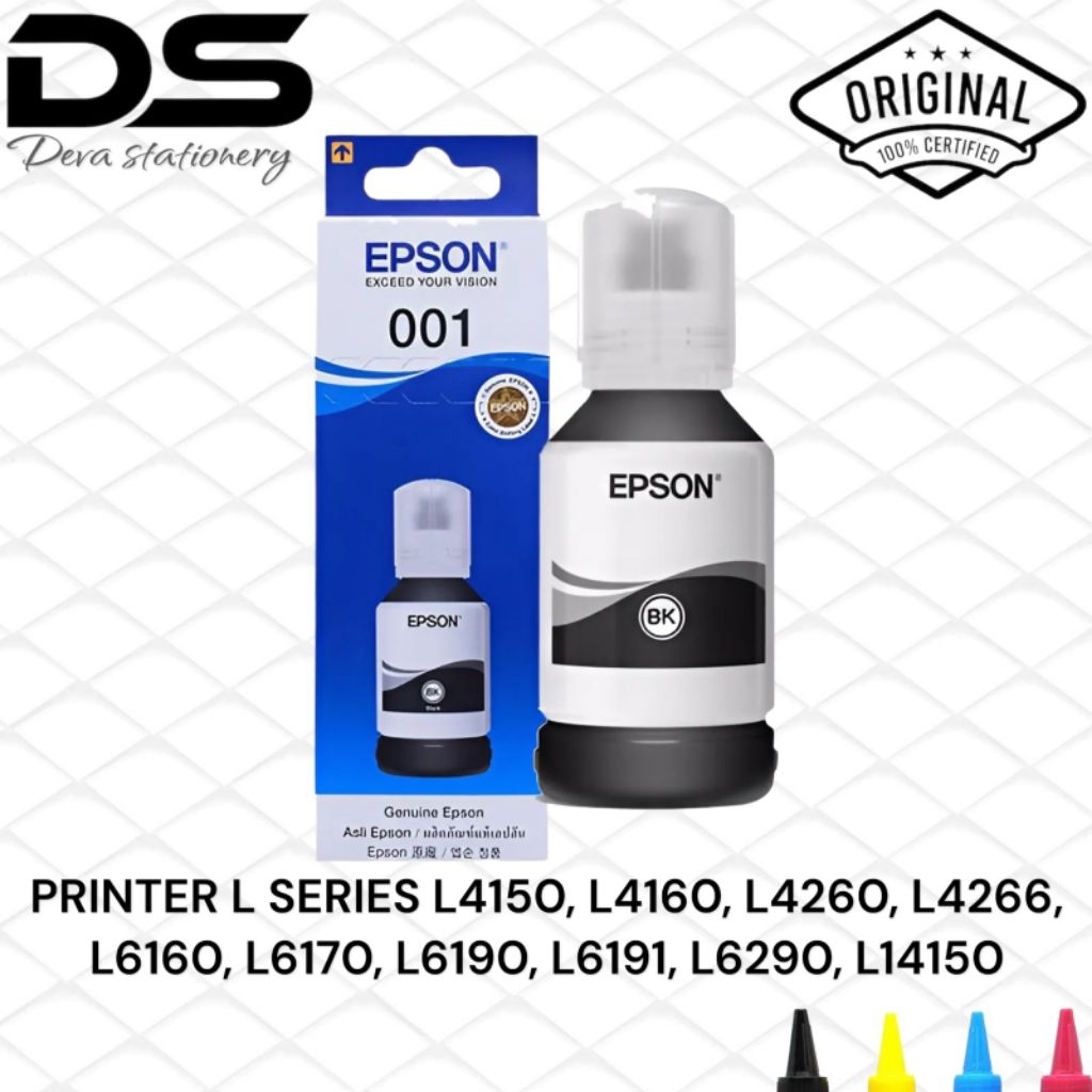 TINTA EPSON 001 BLACK ORIGINAL ISI 127ML