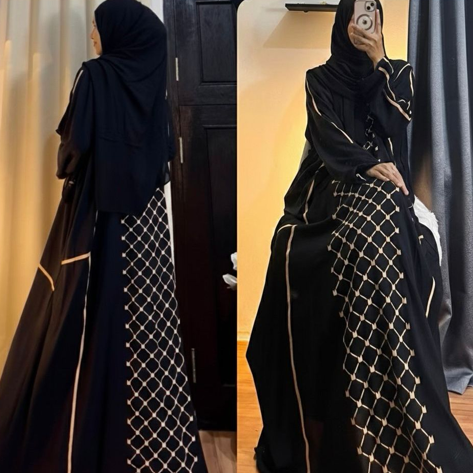 Daster Lengan Panjang Midi Bahan Rayon Tebal Motif Kotak Garis Jumbo Banyak Warna