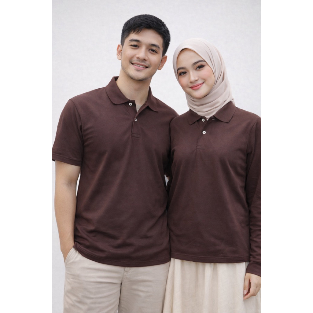 KAOS POLO COKLAT TUA - KAOS KERAH PRIA DAN WANITA KAOS POLOS POLO SHIRT
