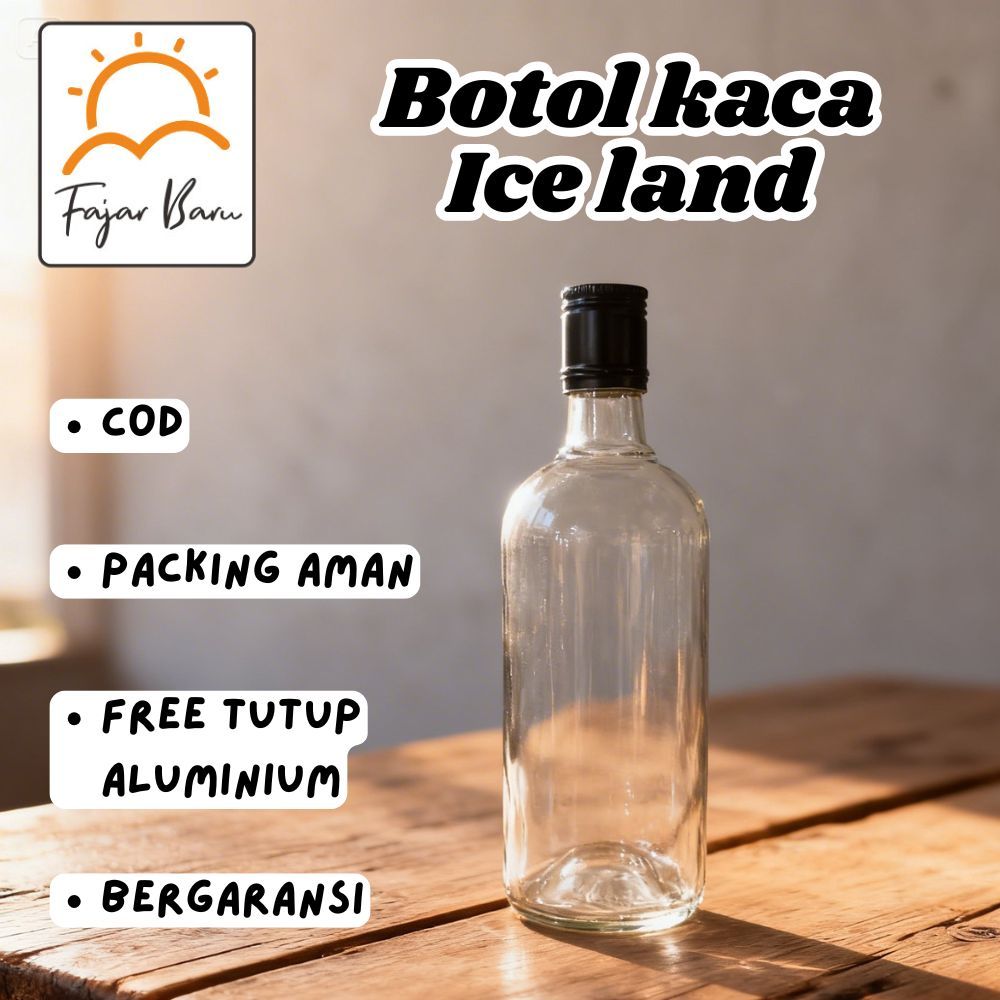 Botol kaca Ice Land / 500 ml & 350 ml / BOTOL KACA JUICE / BOTOL KACA MADU / BOTOL KACA KOPI
