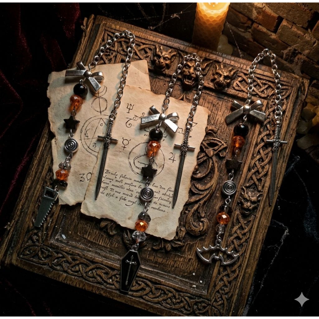 bookmark gothic/bookmark tema gothic/bookmark kelelawar/pembatas buku gothic