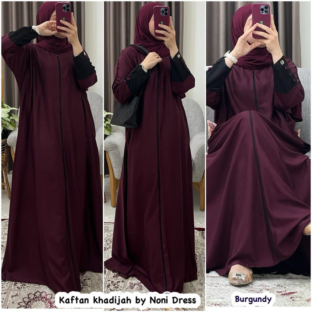 Daster Arab NONI KHADIJAH Maxi Dress Kaftan Gamis TWILL Premium