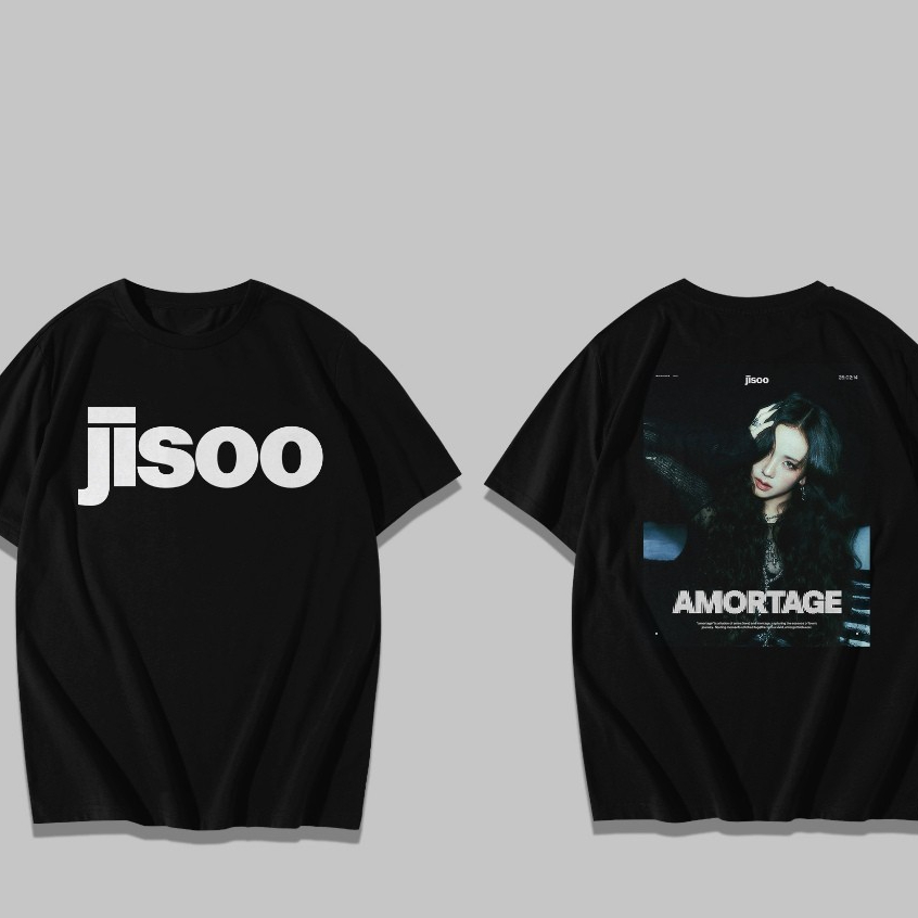 Kaos Jisoo Amortage / Kaos Kim Jisoo / Kaos Jisoo Blackpink / Kaos Kpop Fansmerch