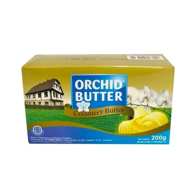 Orchid Unsalted Butter 200gr / Unsalted Creamery Butter 200gr