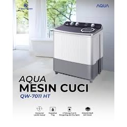 Mesin Cuci Aqua Japan Kapasitas 7 KG Mesin Cuci 2 Tabung Hijab Series