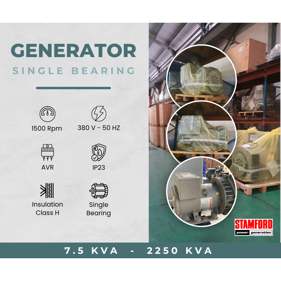 Single Bearing Alternator 200 kVA 160 kW 1500 Rpm 380 Volt - Stamford
