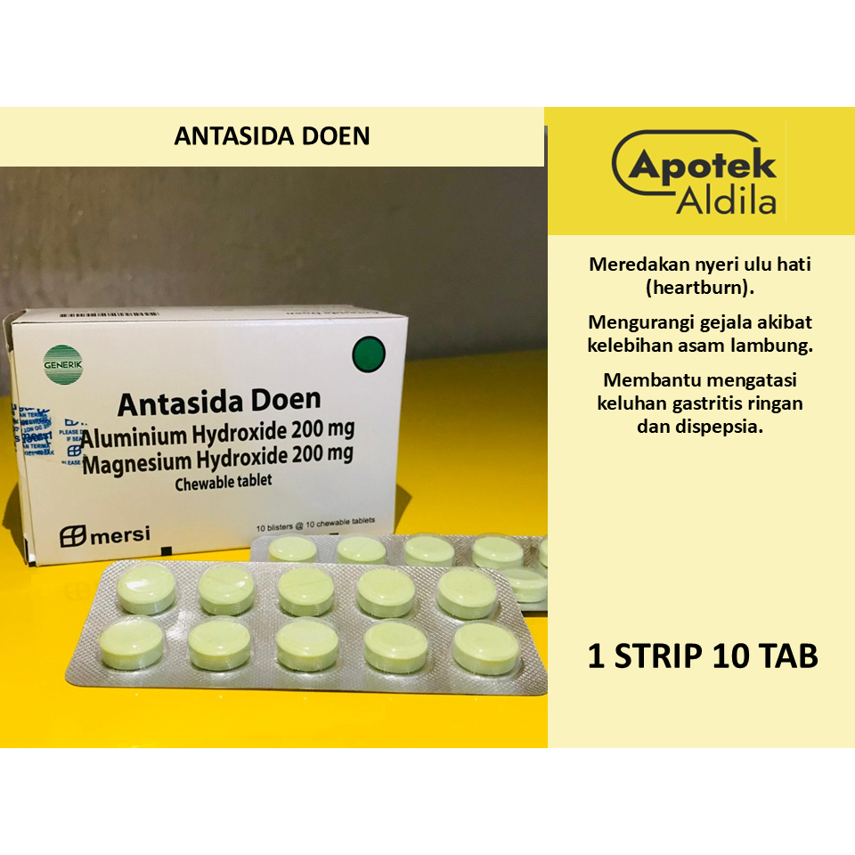 ANTASIDA DOEN PER STRIP ISI 10 TABLET MERSI OBAT LAMBUNG