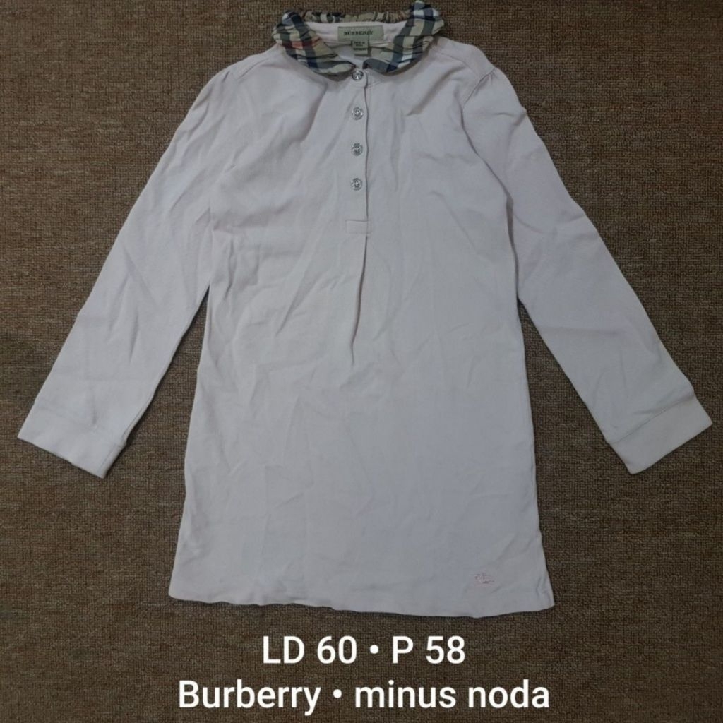 PL Dress Burburr Polos Bahan Polo Anak 3-5 Tahun Warna Nude Lengan Panjang Premium Brand