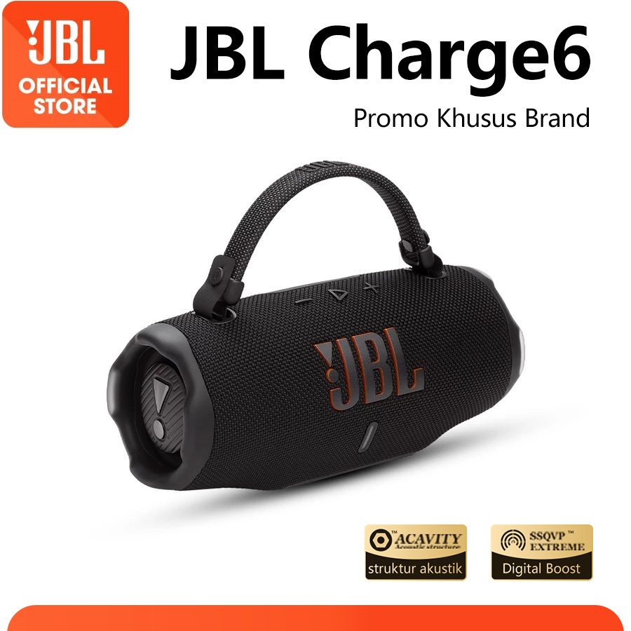 [100% Original] JBL Charge 6 Speaker Portabel Tahan Air Dan Tahan Jatuh Dengan JBL Pro Sound Yang Ma
