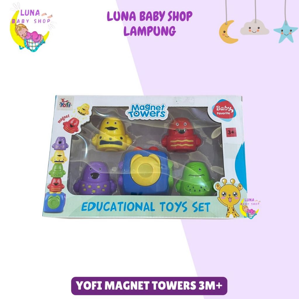 Yofi Educational Toys Set Magnet Towers  J102/Mainan Susun 3Y+