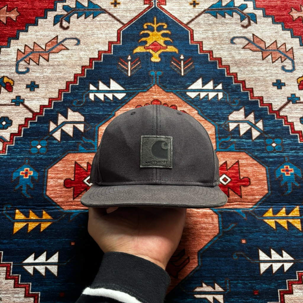 topi carhartt  wip black washed