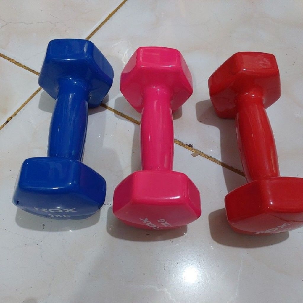 Dumbell Barbel 2kg.3kg/Barbel Besi Anti Slip/Promo Jual Murah/Ada Cacat Dikit