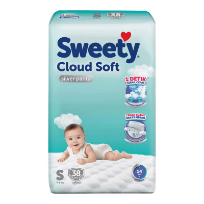 Sweety Silver Popok Celana Ukuran S 38 Pcs