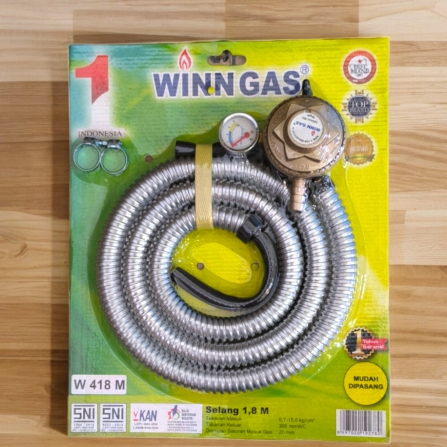 Selang + Regulator Winn Gas W-418M