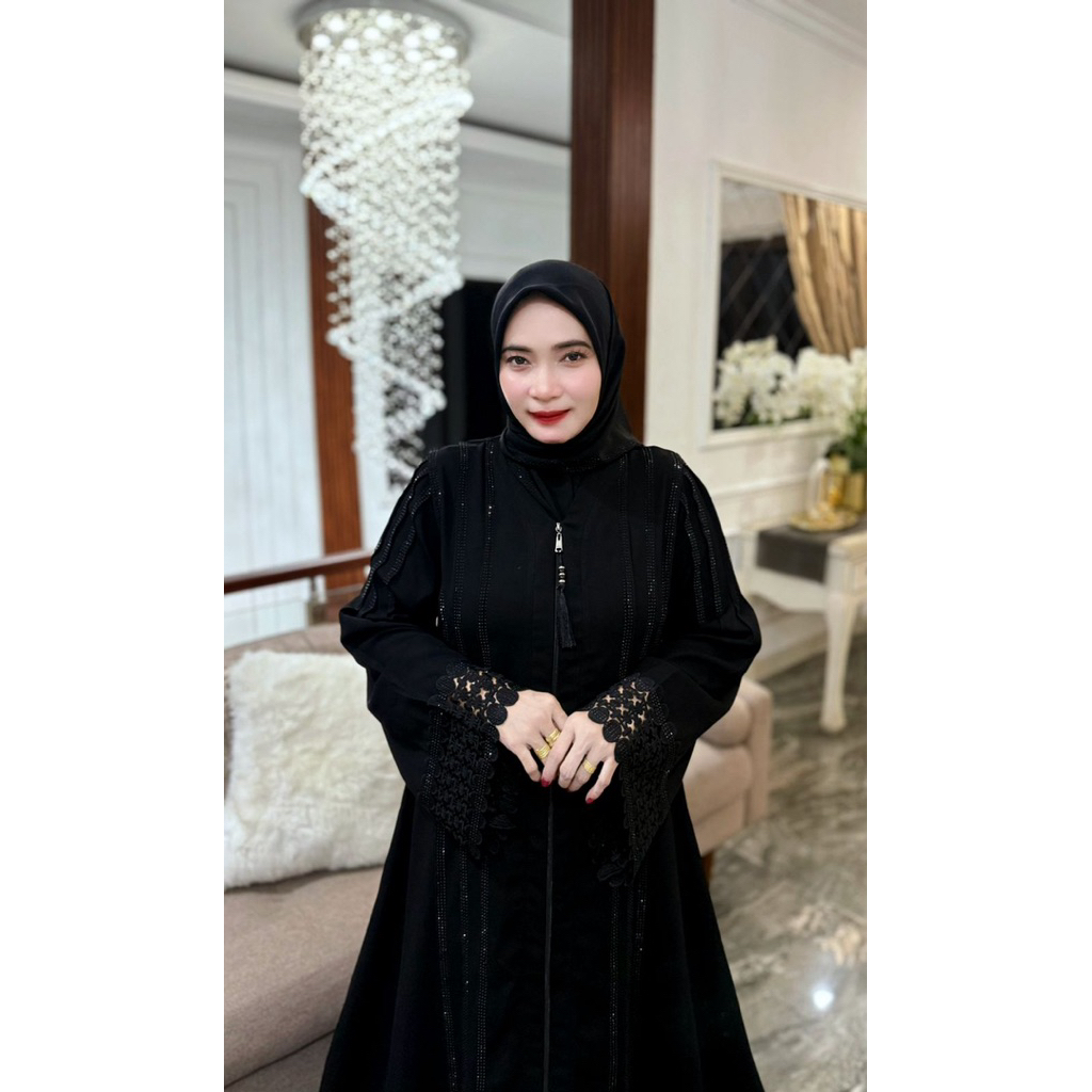 Abaya Halimah / Abaya Jetblack Premium / COD