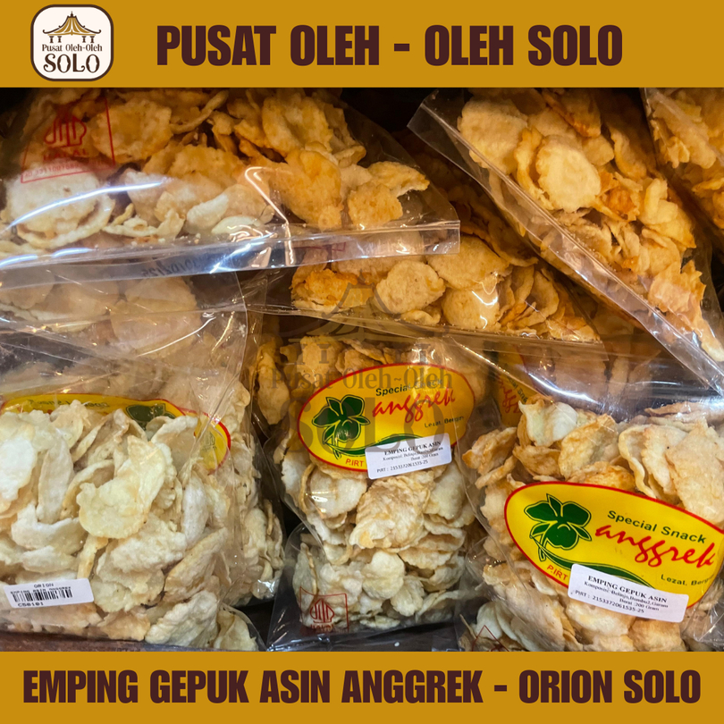 Emping Gepuk Manis Anggrek - Emping Gepuk Asin Anggrek - Orion Solo