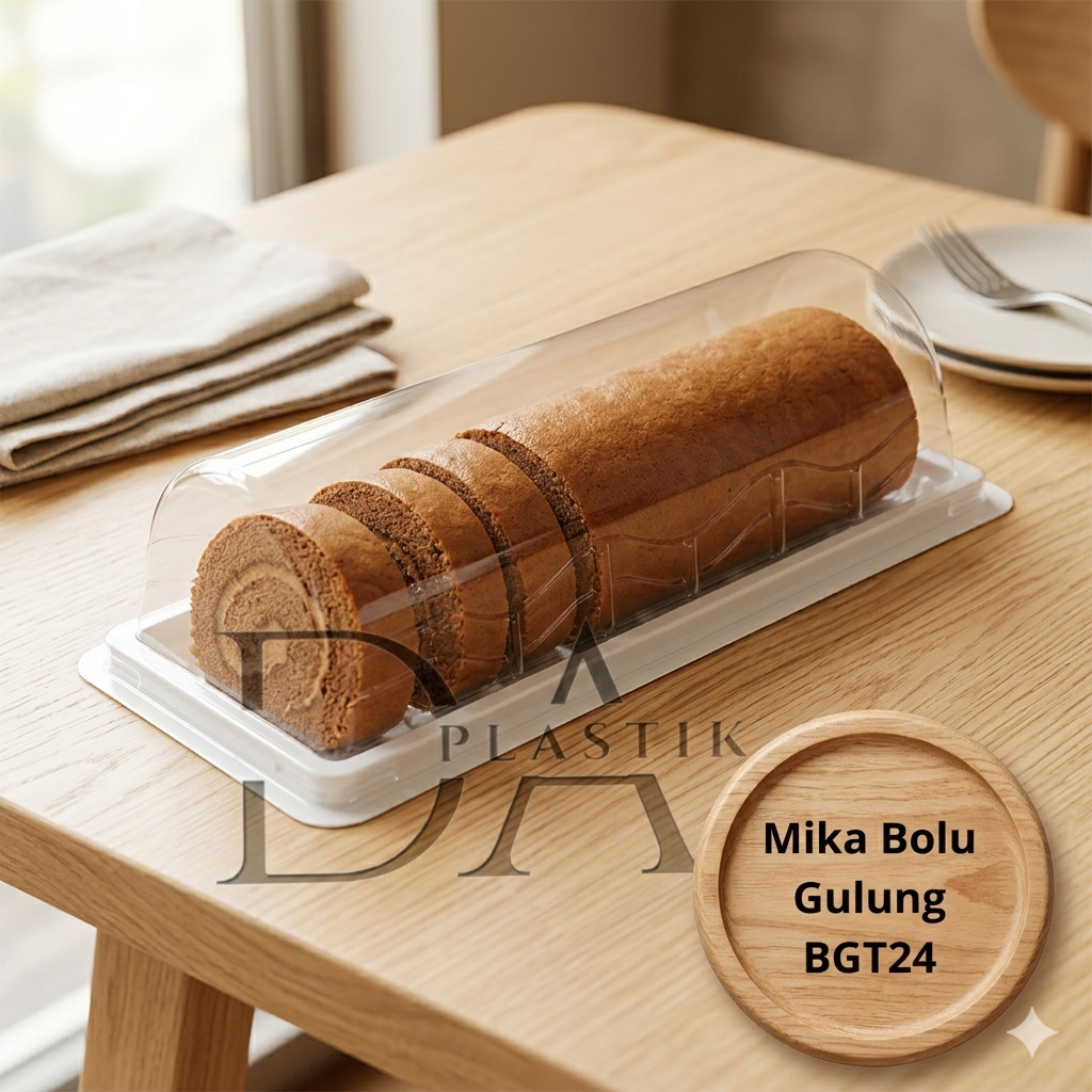 2Pcs Tray Mika Bolu Gulung BGT 24 Tebal Putih