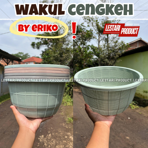 [6 Pcs] Wakul Cengkeh Mono Plastik | Sangku Nasi Besar Wadah Serbaguna Bakul Tebal Berkat Hajatan | 