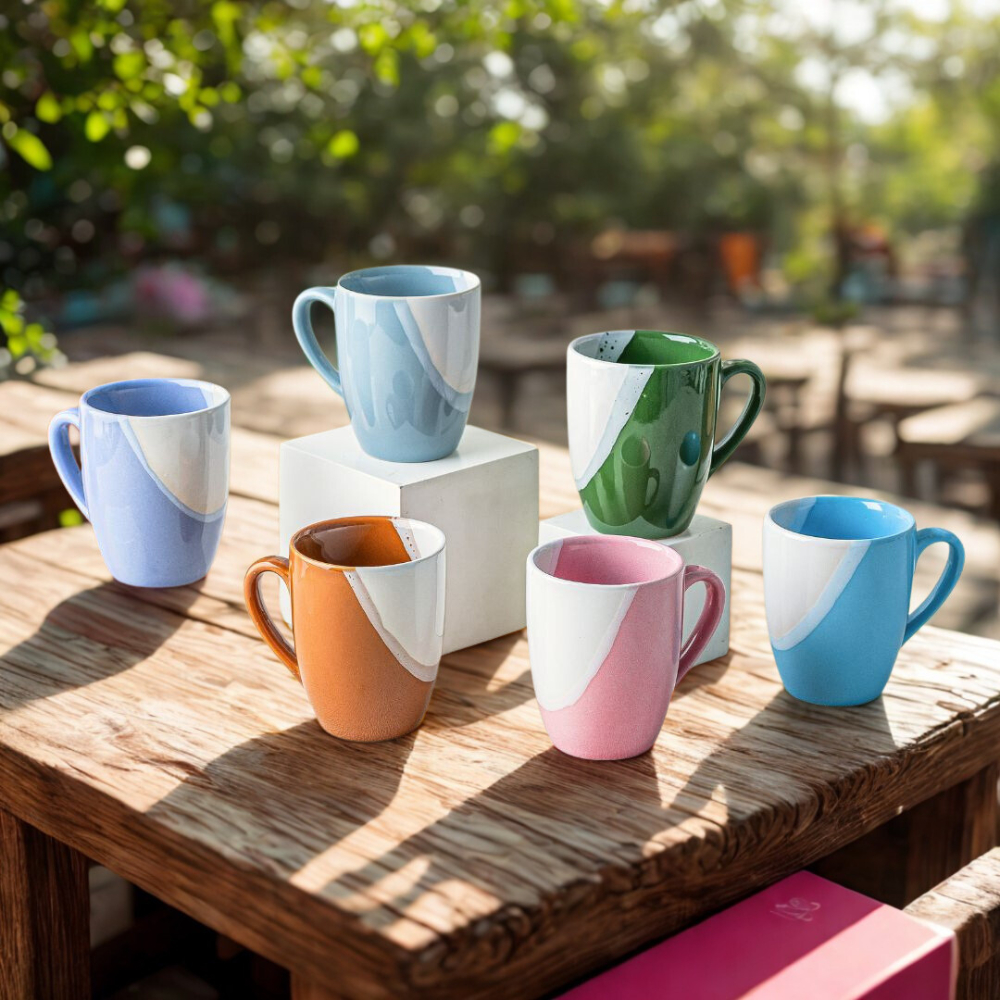 Mug Keramik Pelangi - Mug Keramik Polos - Mug Corel