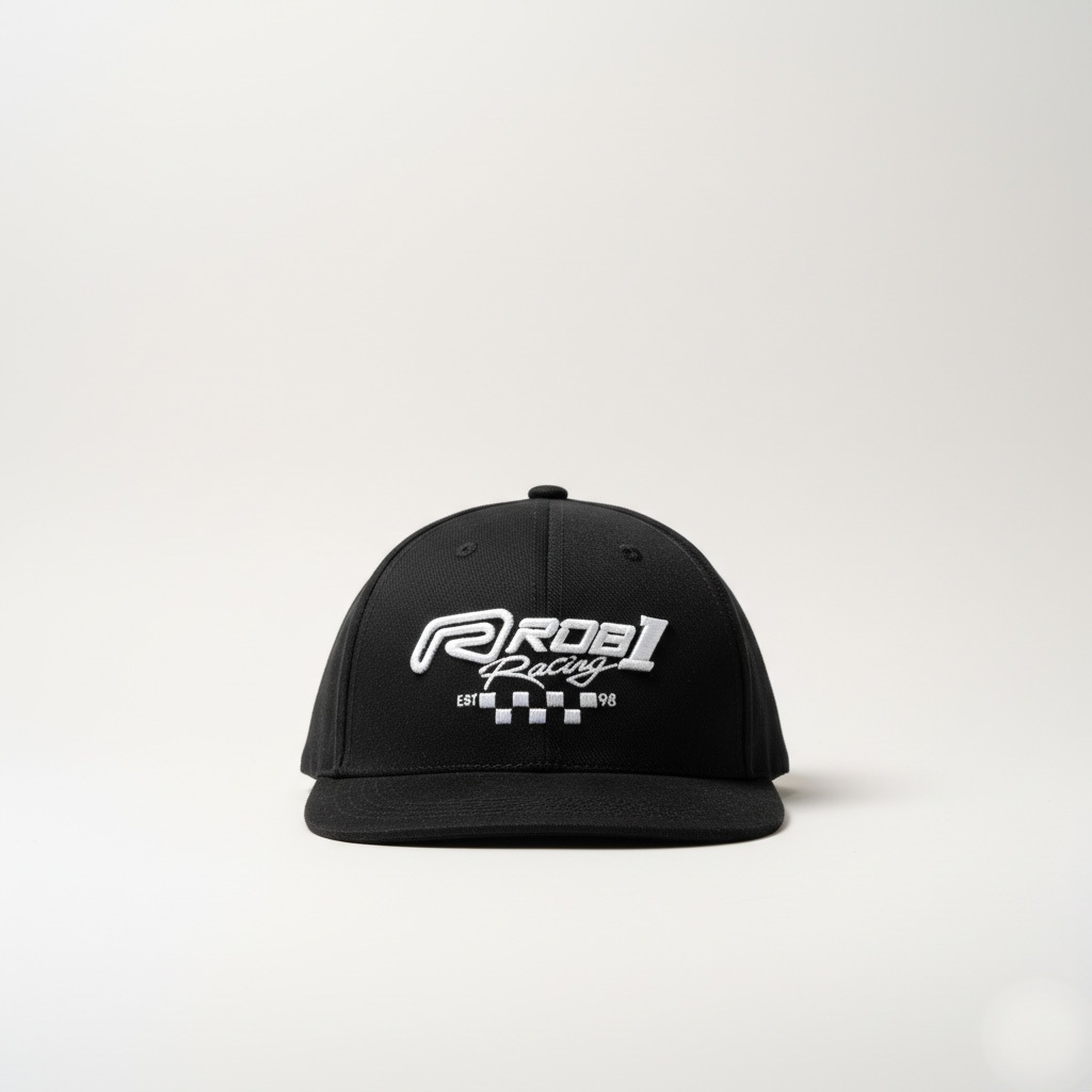 Topi Snapback Rob1 Black Grid