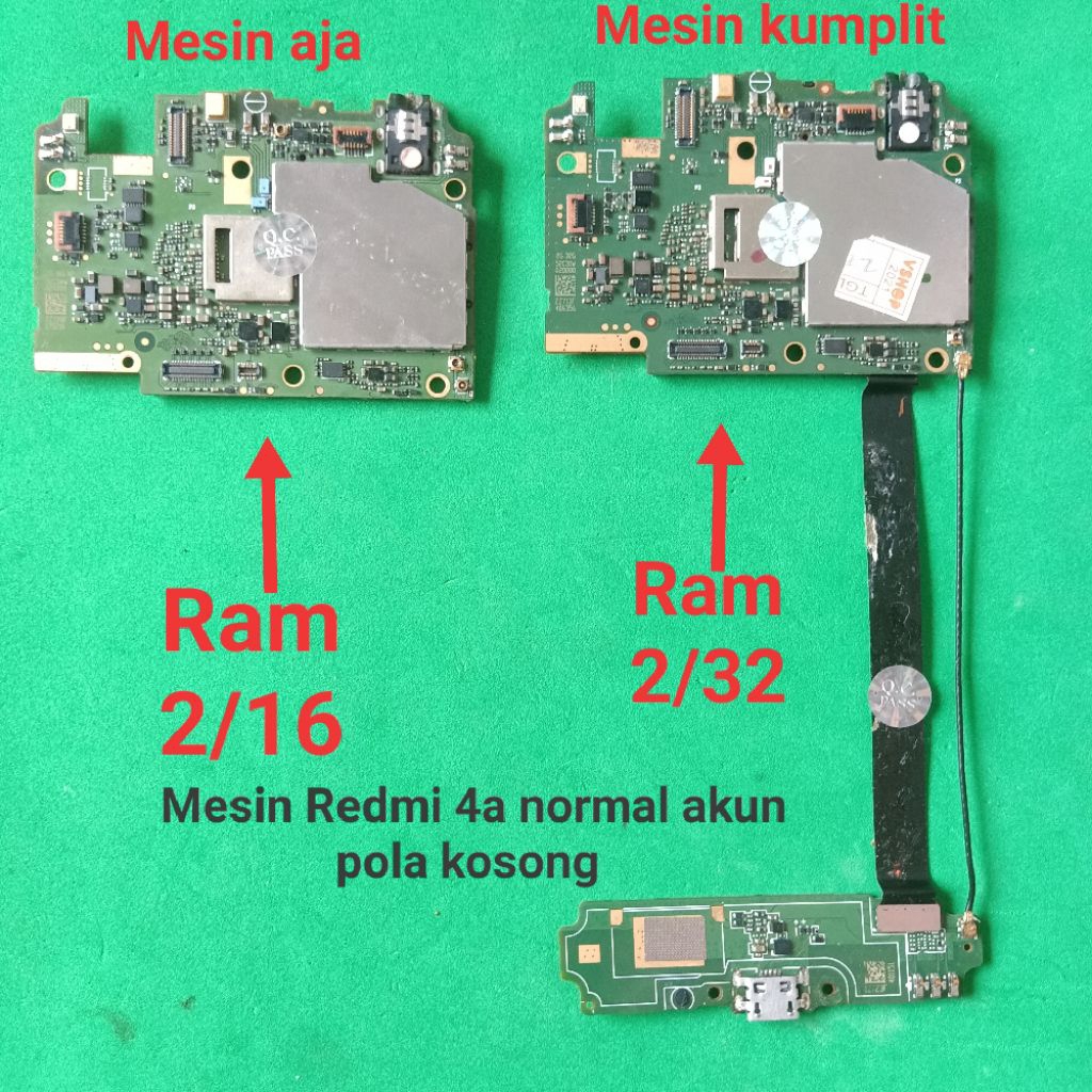 Mesin Normal redmi 4a ram 2/16 / ram 2/32 Original Copotan Akun pola kosong Garansi