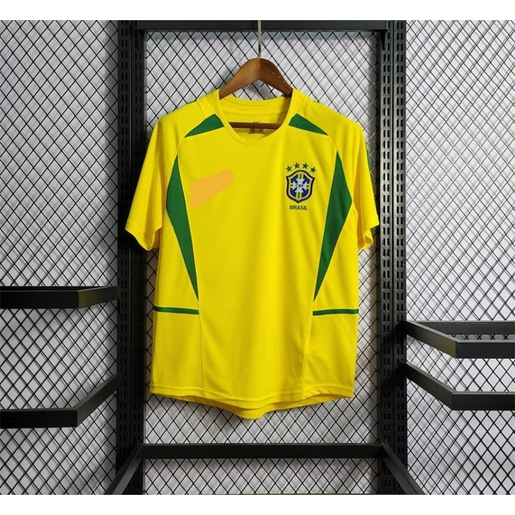 Jersey Kaos Baju Sepak Bola Dewasa Timnas Brasil Brazil Brazilia Home Away 3rd Third Kuning Retro Kl