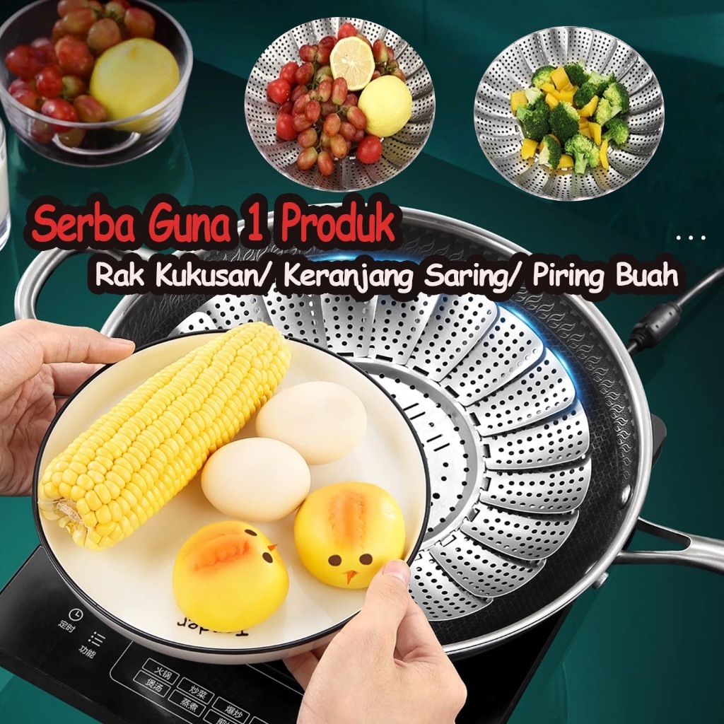 Kukusan/alas  stainless alat dapur kukusan dimsum kukusan telur multifungsi
