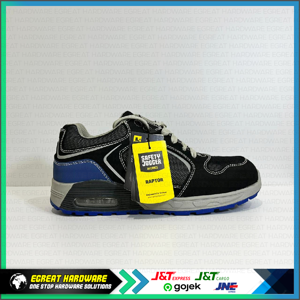 (BARANG READY / BUKAN PO) SAFETY SHOES; LOW CUT, COMPOSITE; RAPTOR S1P, DARK BLUE; SAFETY JOGGER