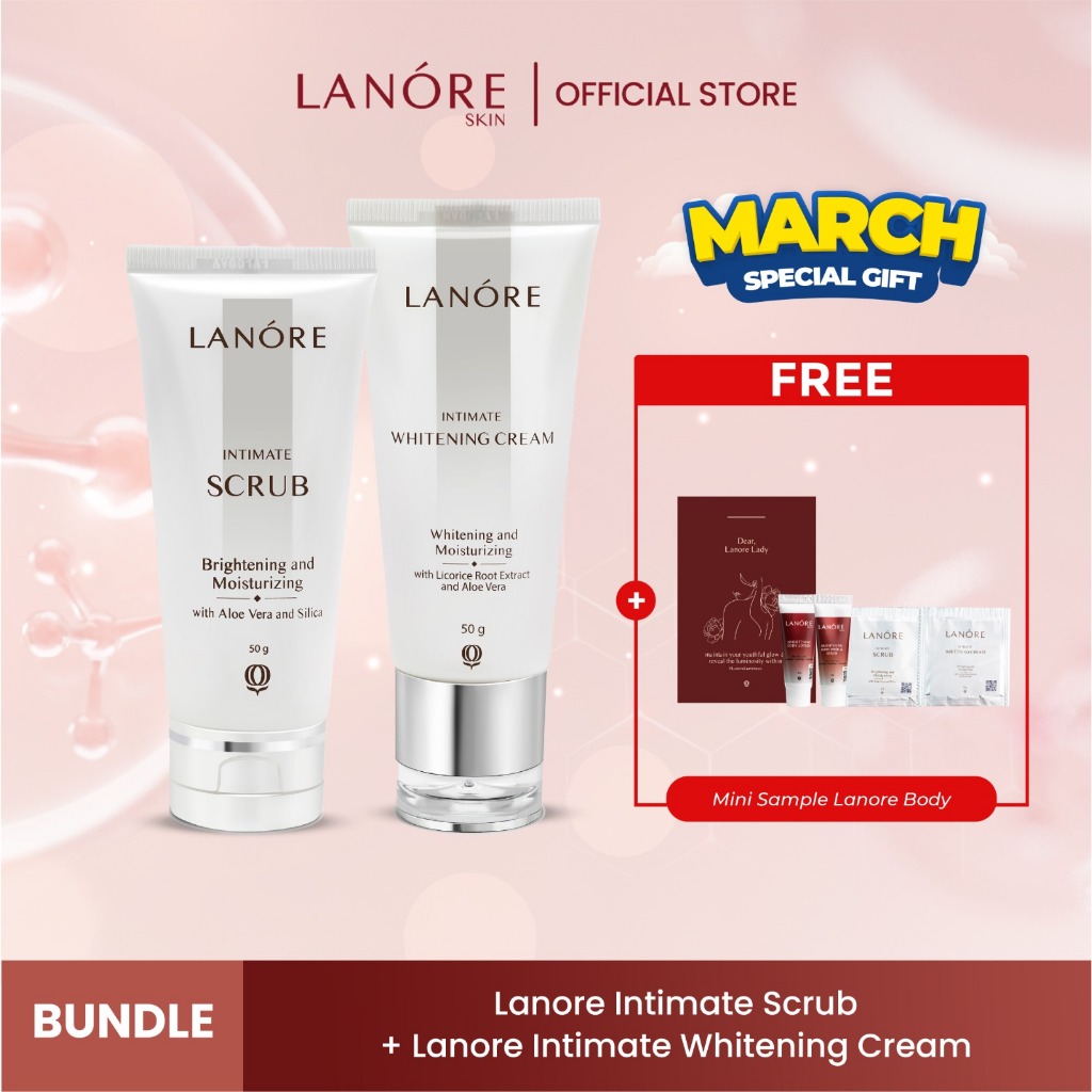 Paket Lanore Intimate Whitening Scrub & Lanore Intimate Whitening Cream